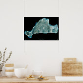 Marthas Vineyard Massachusetts satellietposter Poster (Keuken)