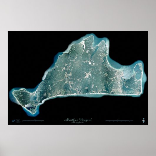 Marthas Vineyard Massachusetts satellietposter Poster (Voorkant)