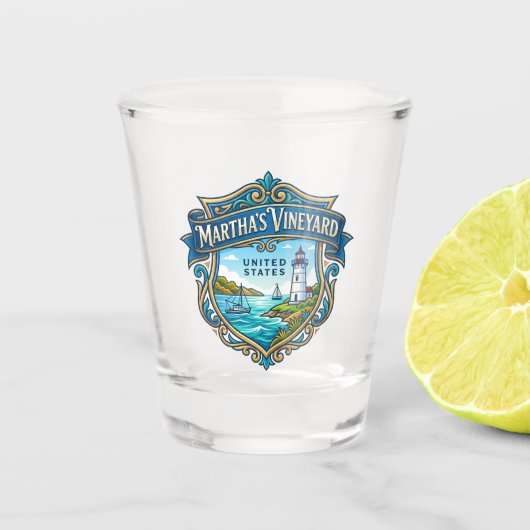 Martha's Vineyard Massachusetts Shot Glas (Voorkant)