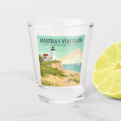  Martha's Vineyard Massachusetts Shot Glas (Voorkant)