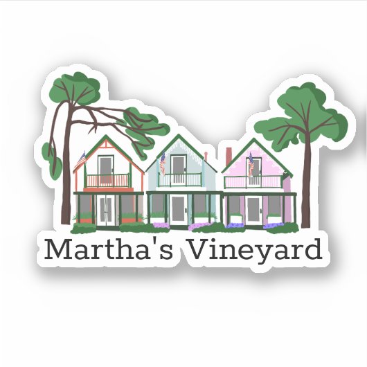 Martha's Vineyard Massachusetts Sticker (Voorkant)
