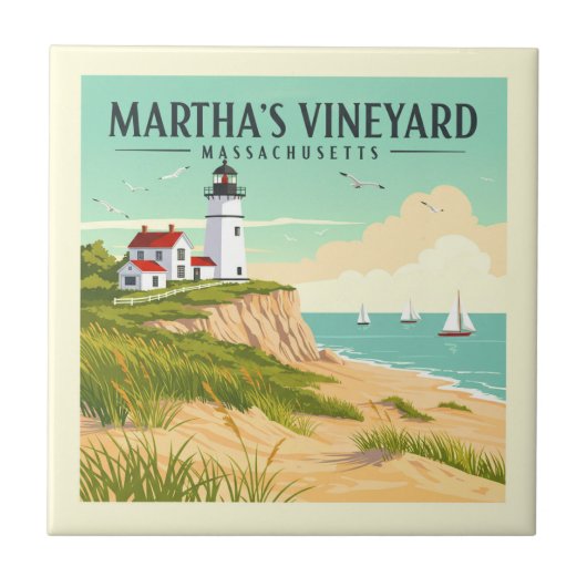 Martha's Vineyard Massachusetts Tegeltje (Voorkant)