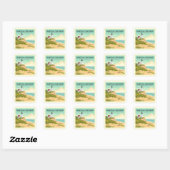  Martha's Vineyard Massachusetts Vierkante Sticker (Vel)