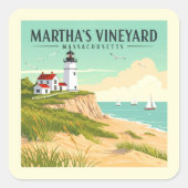  Martha's Vineyard Massachusetts Vierkante Sticker (Voorkant)