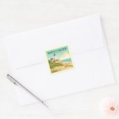  Martha's Vineyard Massachusetts Vierkante Sticker (Envelop)