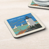 Martha's Vineyard, Massachusetts | Vuurtoren Bier Onderzetter (Linkerzijde)