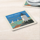 Martha's Vineyard, Massachusetts | Vuurtoren Kartonnen Onderzetters (Schuin)