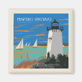 Martha's Vineyard, Massachusetts | Vuurtoren Magneet (Voorkant)