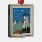 Martha's Vineyard, Massachusetts | Vuurtoren Metalen Ornament (Rechts)