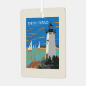 Martha's Vineyard, Massachusetts | Vuurtoren Metalen Ornament (Voorkant links)