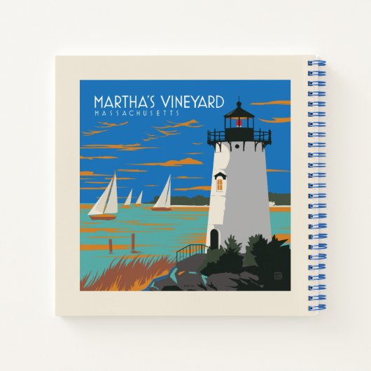 Martha's Vineyard, Massachusetts | Vuurtoren Notitieboek (Achterkant)