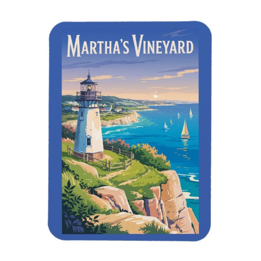 Martha's Vineyard Massachusetts Vuurtoren Reizen Magneet (Verticaal)