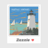 Martha's Vineyard, Massachusetts | Vuurtoren Sticker (Vel)