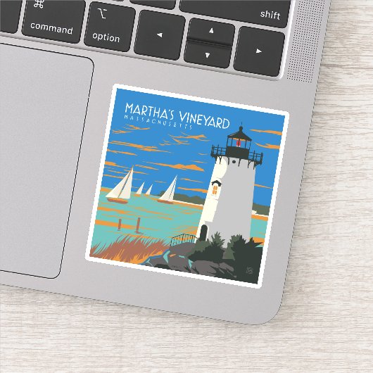 Martha's Vineyard, Massachusetts | Vuurtoren Sticker (Detail)