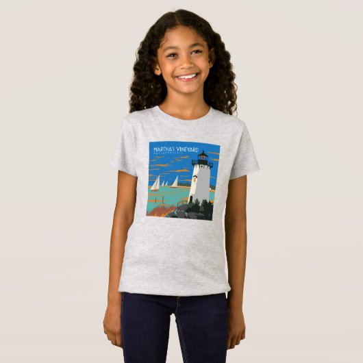 Martha's Vineyard, Massachusetts | Vuurtoren T-shirt (Voorkant volledig)
