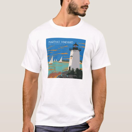Martha's Vineyard, Massachusetts | Vuurtoren T-shirt (Voorkant)