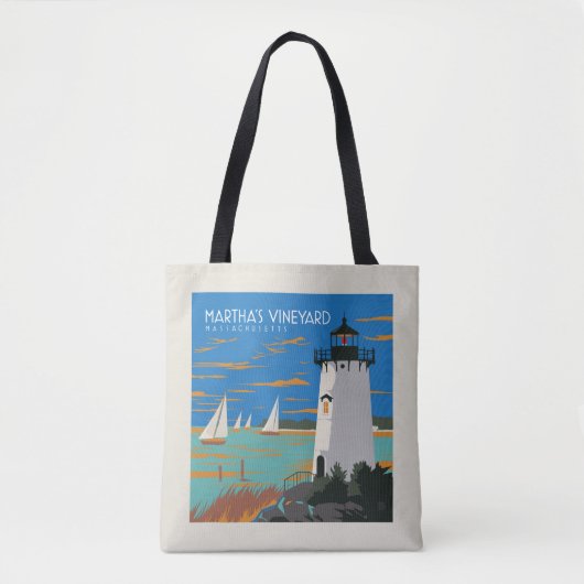 Martha's Vineyard, Massachusetts | Vuurtoren Tote Bag (Voorkant)