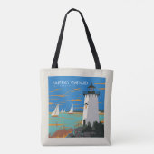 Martha's Vineyard, Massachusetts | Vuurtoren Tote Bag (Achterkant)