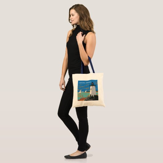 Martha's Vineyard, Massachusetts | Vuurtoren Tote Bag (Voorkant (model))