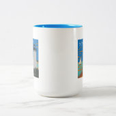 Martha's Vineyard, Massachusetts | Vuurtoren Tweekleurige Koffiemok (Center)