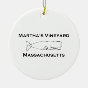 Martha's Vineyard Massachusetts Whale Keramisch Ornament