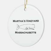 Martha's Vineyard Massachusetts Whale Keramisch Ornament (Links)