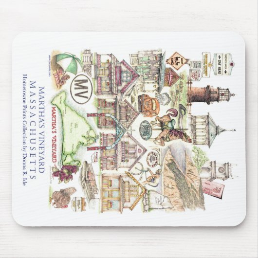 Martha's Vineyard Montage Mousepad Muismat (Voorkant)
