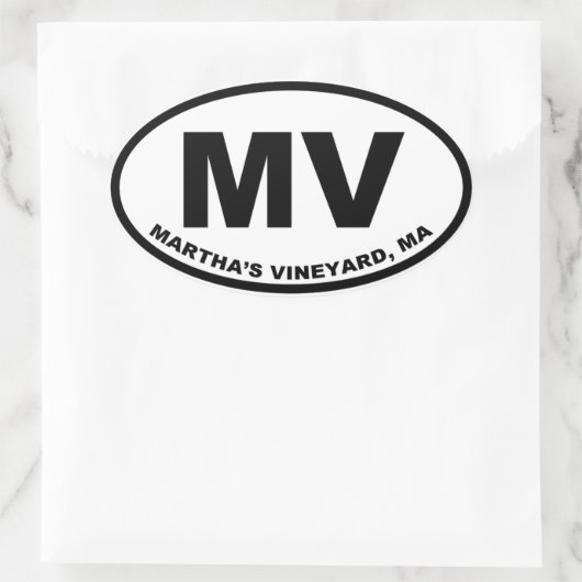 Martha's Vineyard MV Ovale Sticker (Tas)