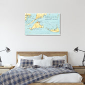 Martha's Vineyard & Nantucket Islands Canvas Afdruk (Insitu (Slaapkamer))