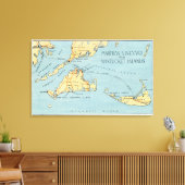 Martha's Vineyard & Nantucket Islands Canvas Afdruk (Insitu (Woonkamer))