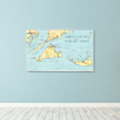 Martha's Vineyard & Nantucket Islands Canvas Afdruk (Insitu (Houten vloer))