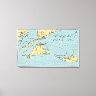 Martha's Vineyard & Nantucket Islands Canvas Afdruk