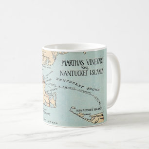 Marthas Vineyard Nantucket Kaart Mok