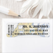 Martha's Vineyard Nautical Navigation Chart Etiket (Insitu)