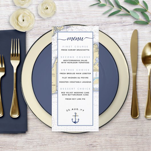 Martha's Vineyard ⚓ Nautisch huwelijksmenu Menu