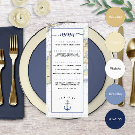 Martha's Vineyard ⚓ Nautisch Trouwmenu Menu