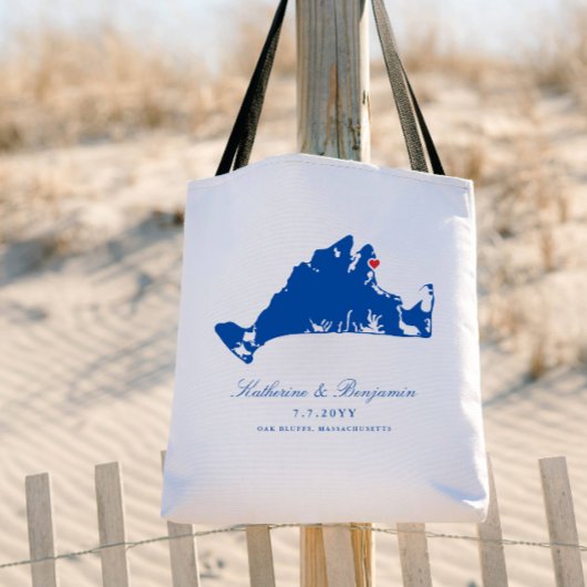 Martha's Vineyard Oak Bluffs Marine Huwelijksontva Tote Bag
