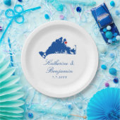 Martha's Vineyard Oak Bluffs Wedding Papieren Bordje (Feest)