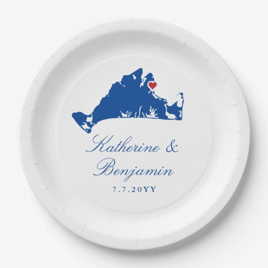 Martha's Vineyard Oak Bluffs Wedding Papieren Bordje (Voorkant)