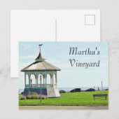 Martha's Vineyard Ocean Bench and Gazebo Briefkaar Briefkaart (Voorkant / Achterkant)