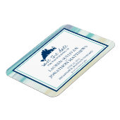 Martha's Vineyard Ocean Waterverf Save the Date Magneet (Linkerzijde)