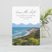 Martha's Vineyard Photo Save the Date Wedding Kaart (Staand voorkant)