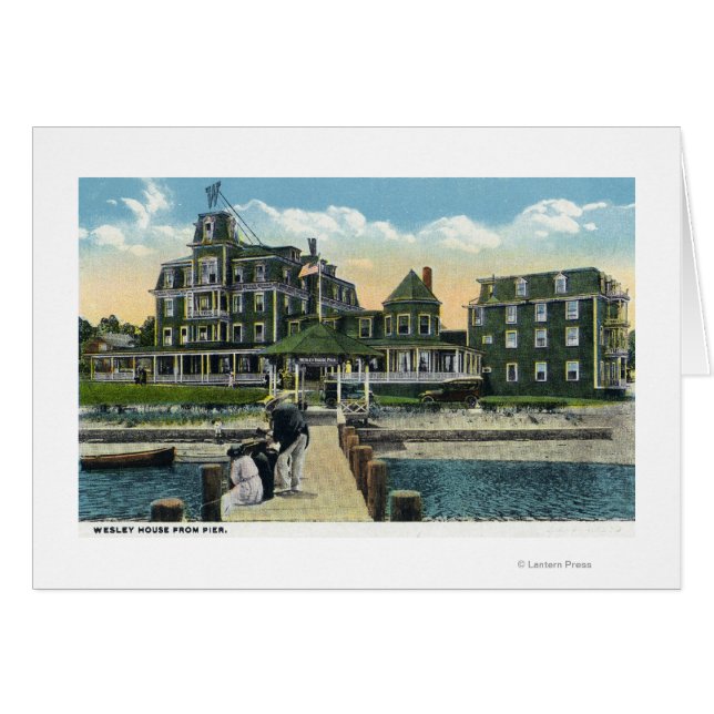 Martha's Vineyard, Pier Uitzicht van het Wesley Ho (Voorkant Horizontaal)