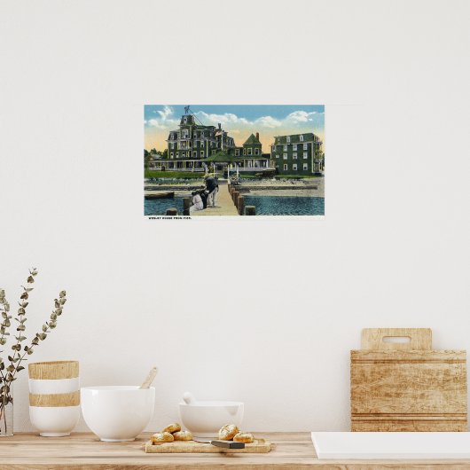 Martha's Vineyard, Pier Uitzicht van het Wesley Ho Poster (Keuken)