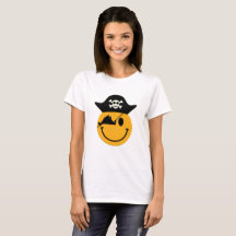 Martha's Vineyard Pirate Smiley Ladies T-shirt