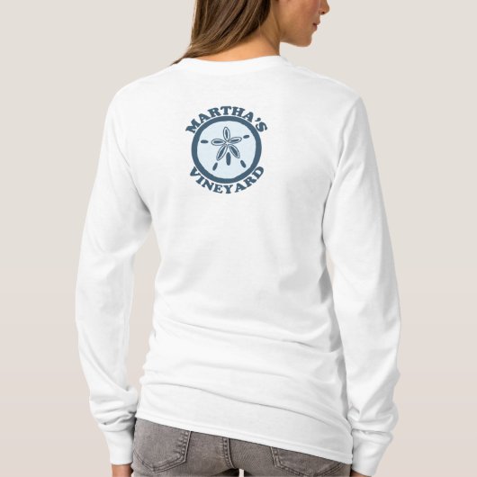 Martha's Vineyard Sand Dollar Design. T-shirt (Achterkant)