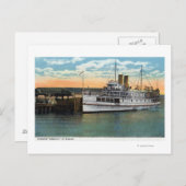 Martha's Vineyard, Sankaty Steamer bij Wharf Briefkaart (Voorkant / Achterkant)