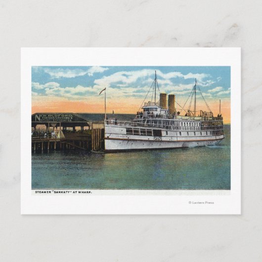 Martha's Vineyard, Sankaty Steamer bij Wharf Briefkaart (Voorkant)