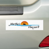 Marthas Vineyard Shark Bumpersticker (Op auto)