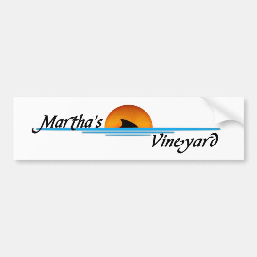 Marthas Vineyard Shark Bumpersticker (Voorkant)